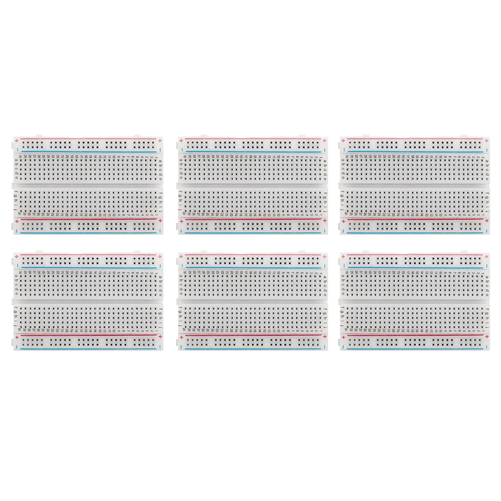 Pack Of 6 400 Point Breadboard Kit Solderless Breadboards For Circuits PCB Board Points Breadboard - Versatile Prototypes