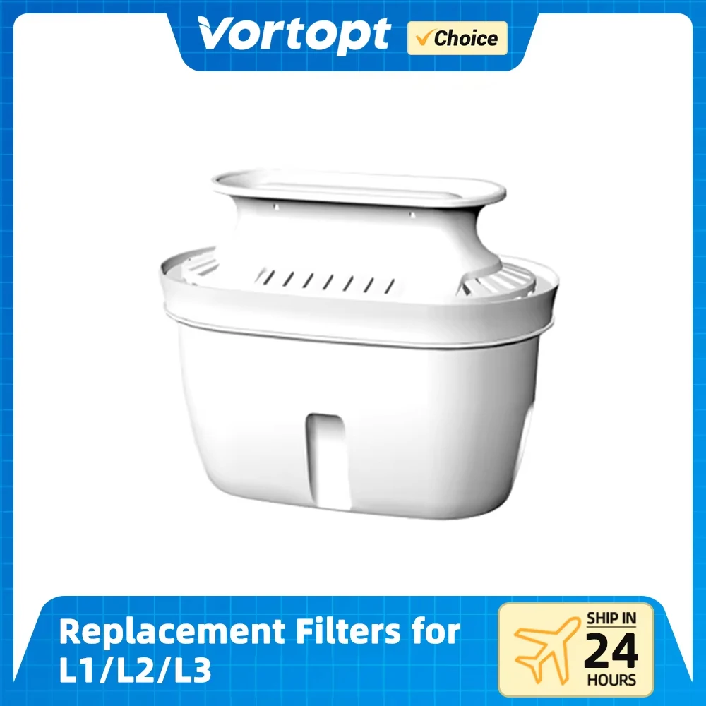 Vortopt Water Filtration System Pitcher Replacement Filters Last Up To 3 Months or 200 Gallons for L1/L2/L3