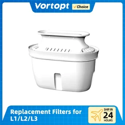 Vortopt Water Filtration System Pitcher Replacement Filters Last Up To 3 Months or 200 Gallons for L1/L2/L3