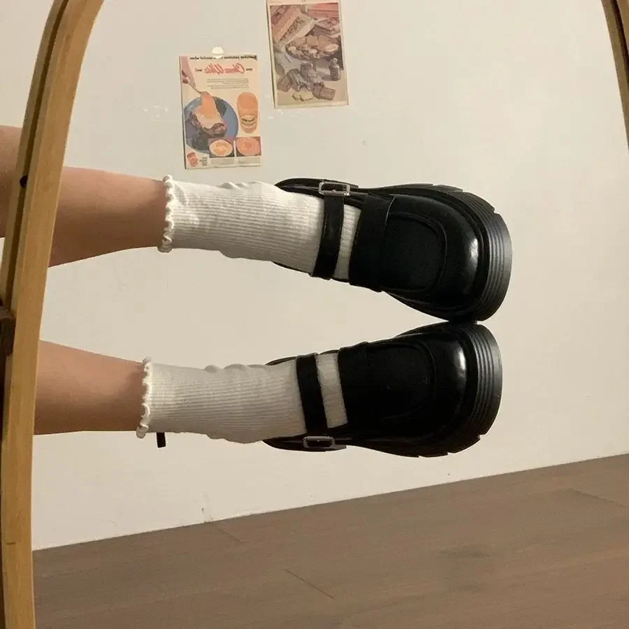 

2025 женские лоферы, Новое поступление, элегантные кожаные туфли Мэри Джейн на толстой подошве, черные универсальные кожаные туфли без шнуровки в британском стиле