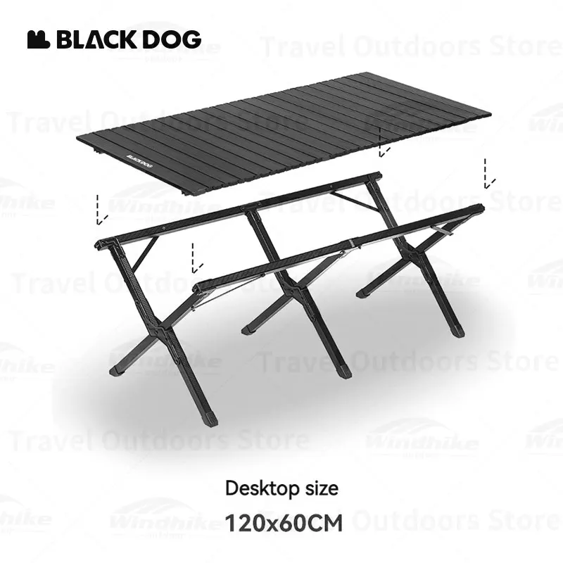 Naturehike blackdog Camping Portable Folding Aluminum Egg Roll Table 12*6*4.3cm Tourist Table Restaurant Picnic BBQ Desk Table