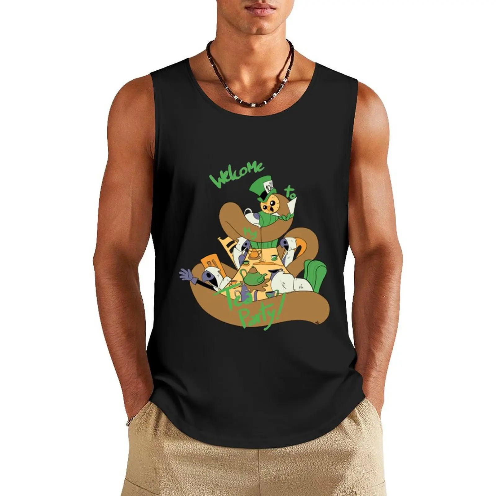 

Hooty's Tea Party Tank Top muscular man Body man