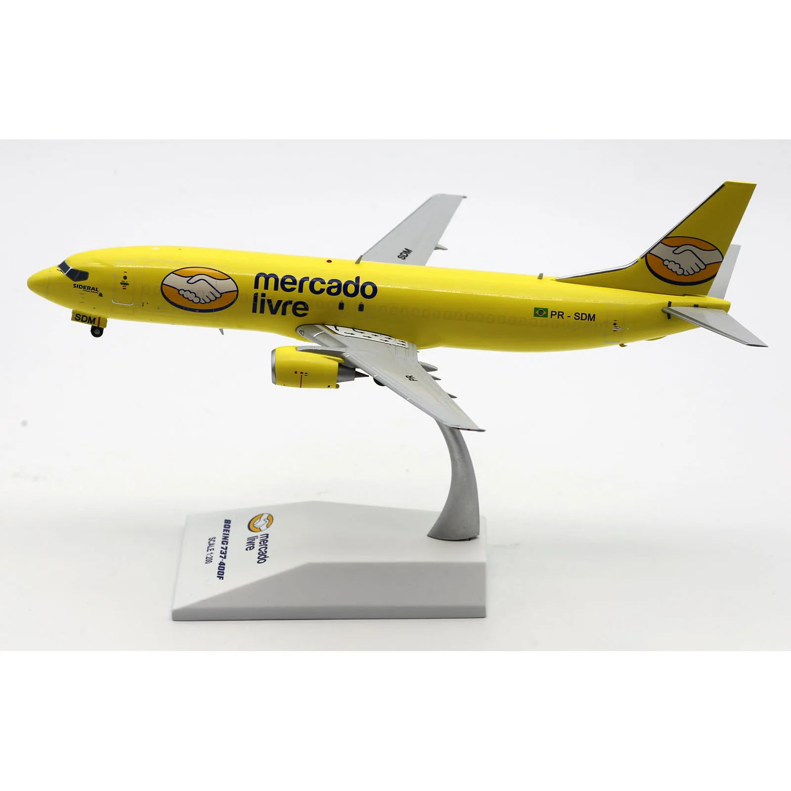 XX20103 Alloy Collectible Plane Gift JC Wings 1:200 Mercado Livre Airlines Boeing B737-400 Diecast Aircraft Jet Model PR-SDM