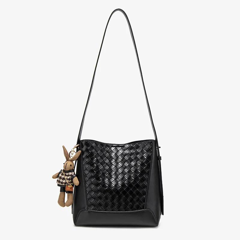 2026 New Commuter Knitted Tote Mother Bag New Leather Commuter Large Capacity Shoulder Bag Cross Shoulder Bag for Women