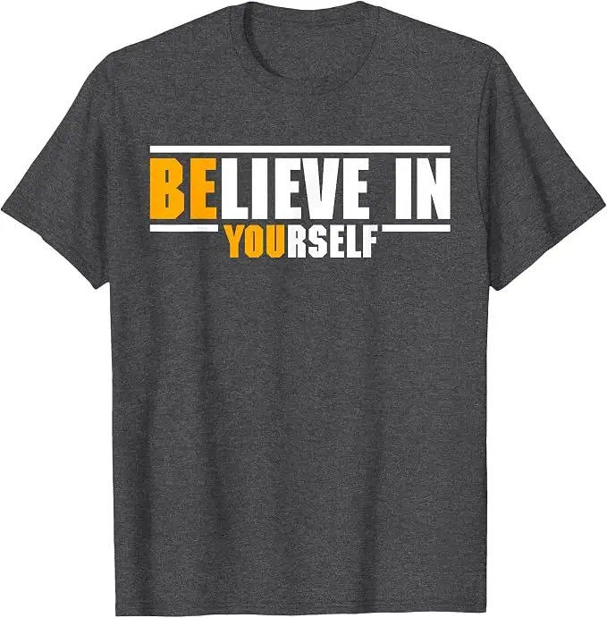 Glaube an dich selbst, motivierende Inspiration, positives Zitat, T-Shirt, Y2k Be You Saying Tee, Buchstaben-Print, Grafik, tolle Kleidung – Detail 13
