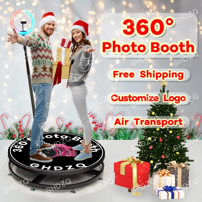 360 Photo Booth Camera Automatic Rotating Photobooth Panoramic Slow Motion Video  for Party Wedding Aircraf Free Shipping DHL