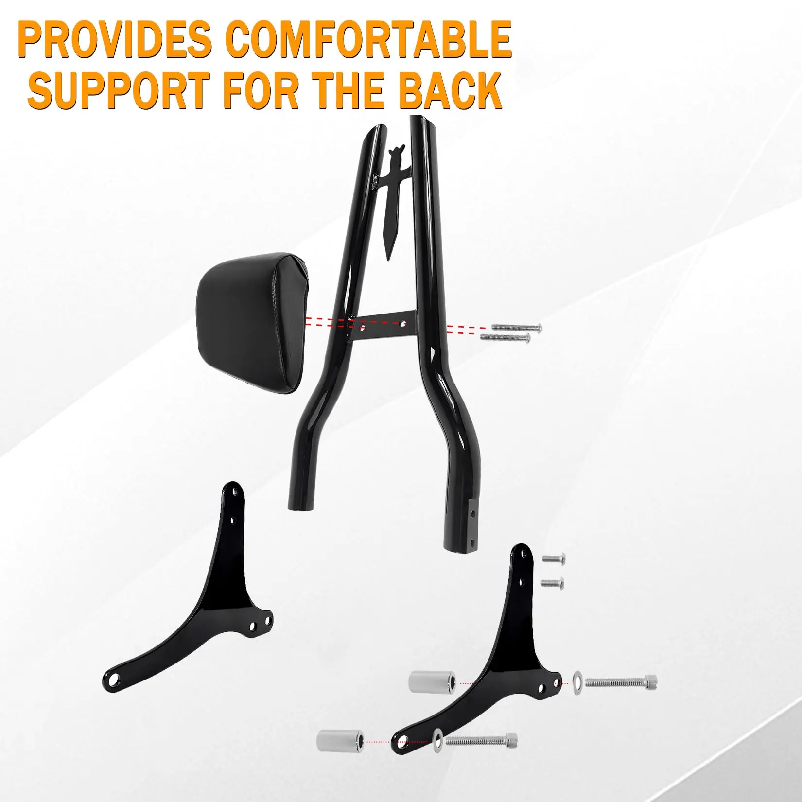 For Harley Davidson Touring 97-08 Road King Electra Glide Street Glide FLHX FLHT FLTR CVO Sissy Bar Passenger Backrest Rear Pad view 6