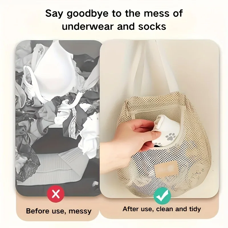 1/2 قطعة جورب تخزين معلقة المنظمون حقيبة الجوارب تخزين الفضاء إنقاذ النوم خزانة غرفة النوم خزانة بأدراج التخزين المنظم