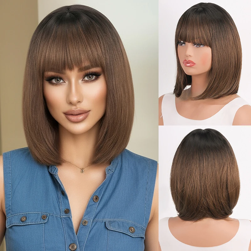 

European and American wigs are hot selling for women, including bangs, wigs, and head covers Synthetic fiber wig