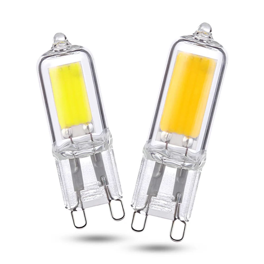 

10PCS G9 LED Bulb lamp 6W 9W 12W No Flicker G9 AC220V COB Glass Bulb light Chandelier Spotlight Replace Halogen Lamps Bombillas