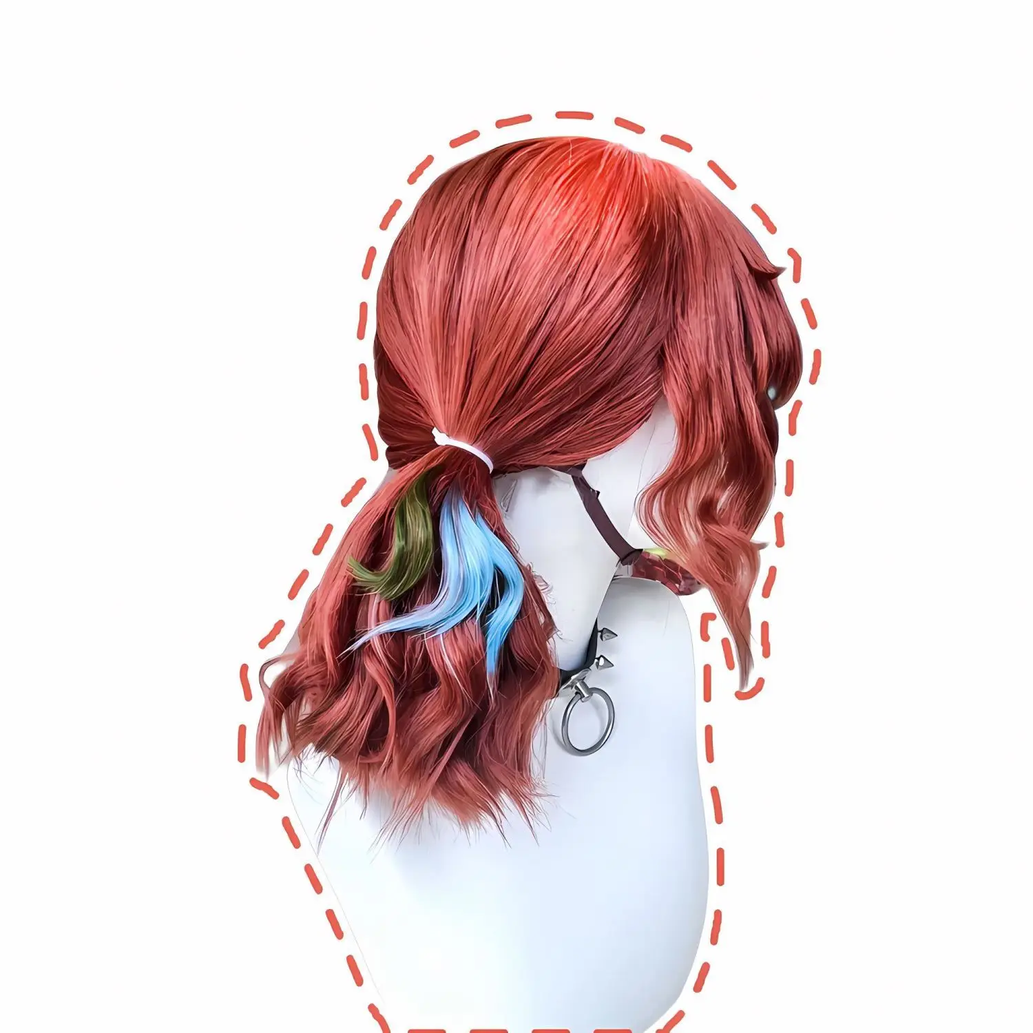 الهوية الخامس المشجع ليلي شعر مستعار تأثيري | شعر أوبورن متوسط الطول في قبعة كاملة كاملة لزي الرسوم المتحركة #6