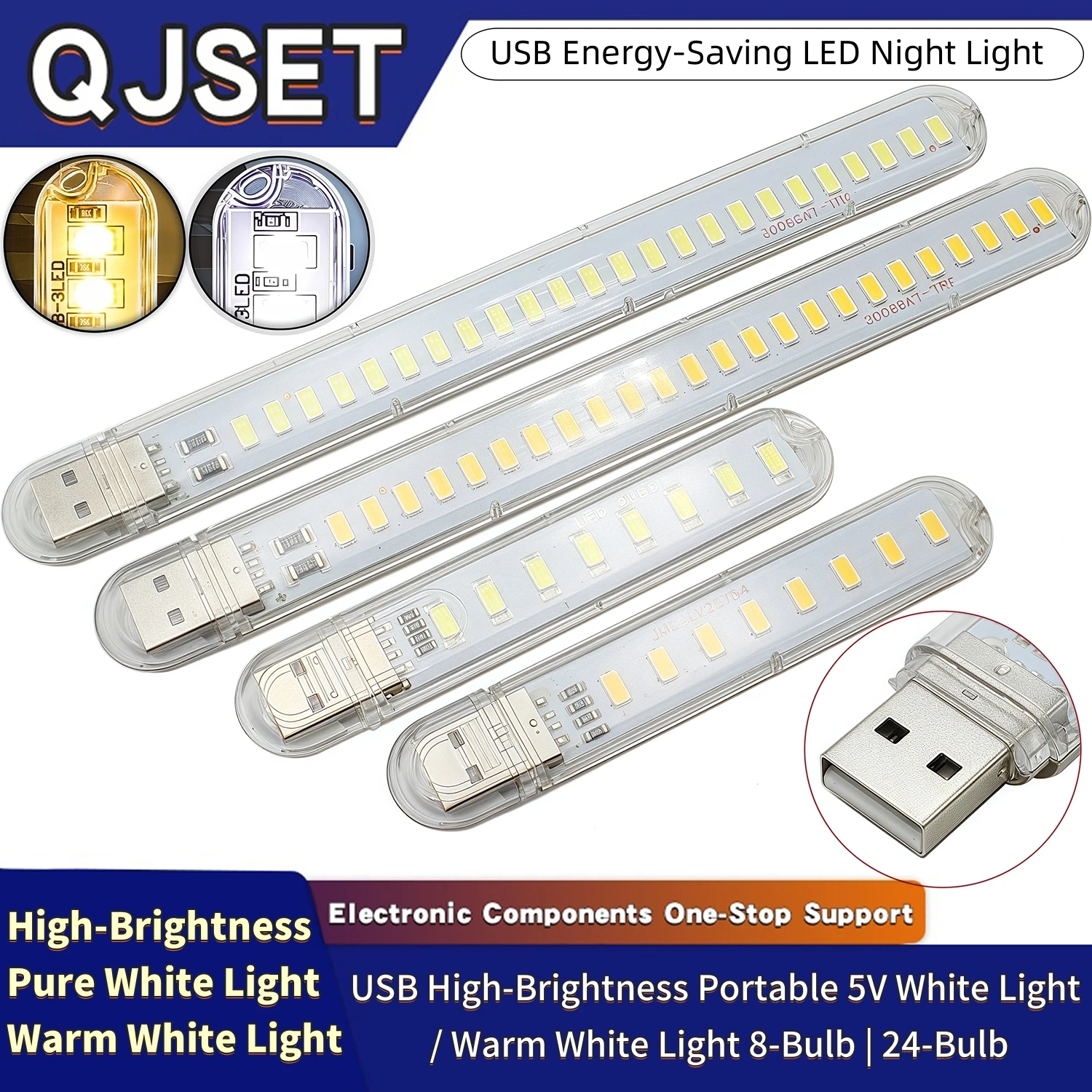1Pcs Mini USB Book Light Portable USB LED Lamp DC 5V Ultra Bright Reading Lamp For Power Bank Camping PC Laptops USB Night Light