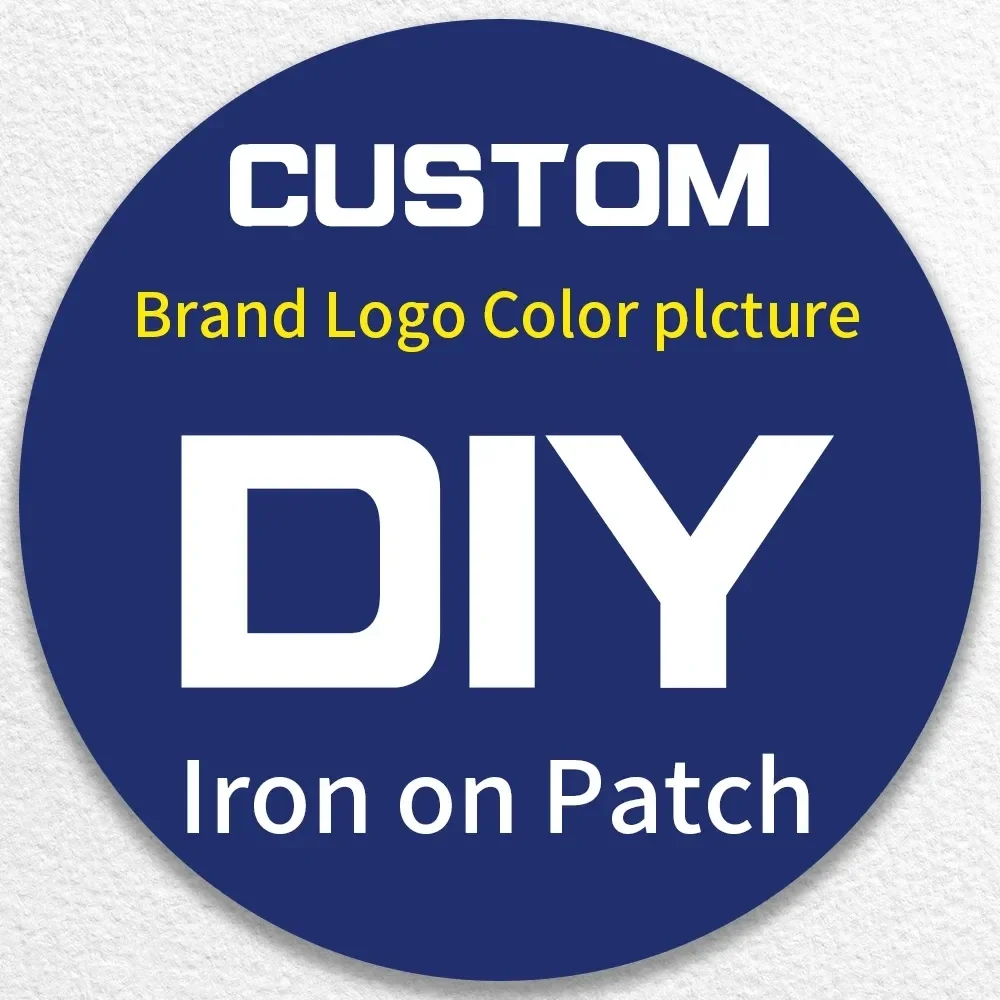 Custom Logo Luxury Brand Embroidery Patches for Clothing Iron on Badge Sewing Accessories Supplies Stickers for Jeans Bag Hats