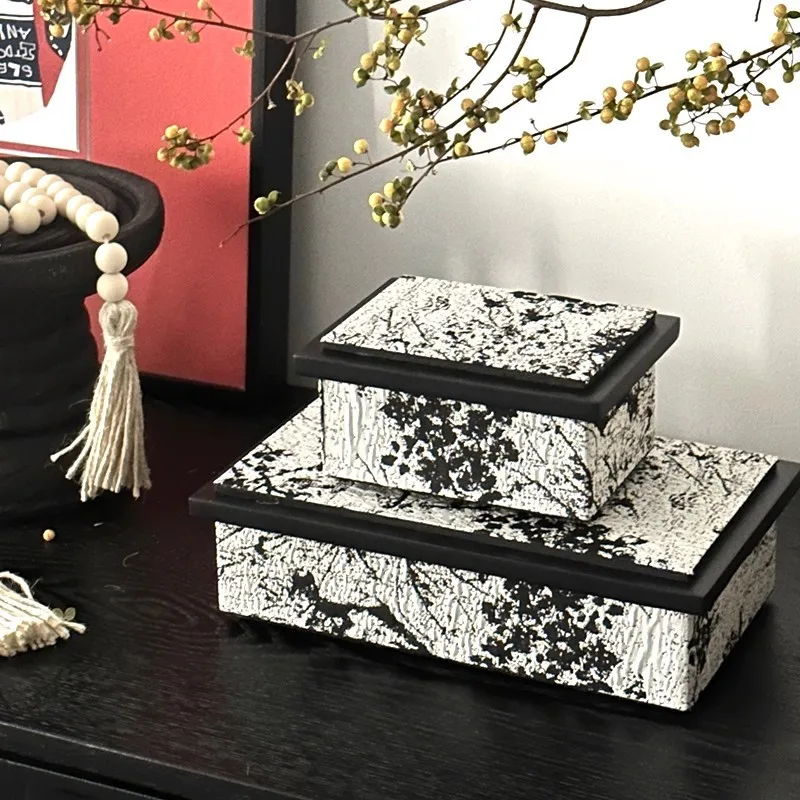 Moss pattern fabric storage box decorative box ornament advanced sense