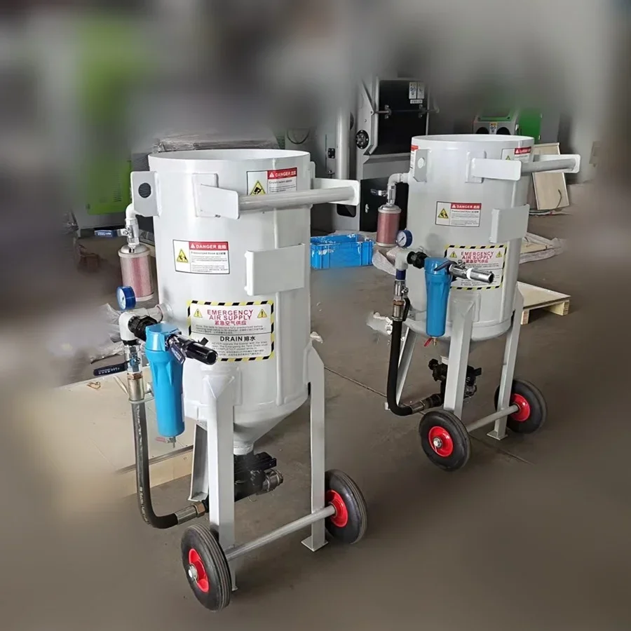 

CE Certified Por Blaster Mobile Manual Mini Steel Shot Grit Sandblaster Sand Blasting Pot Sandblasting Tank