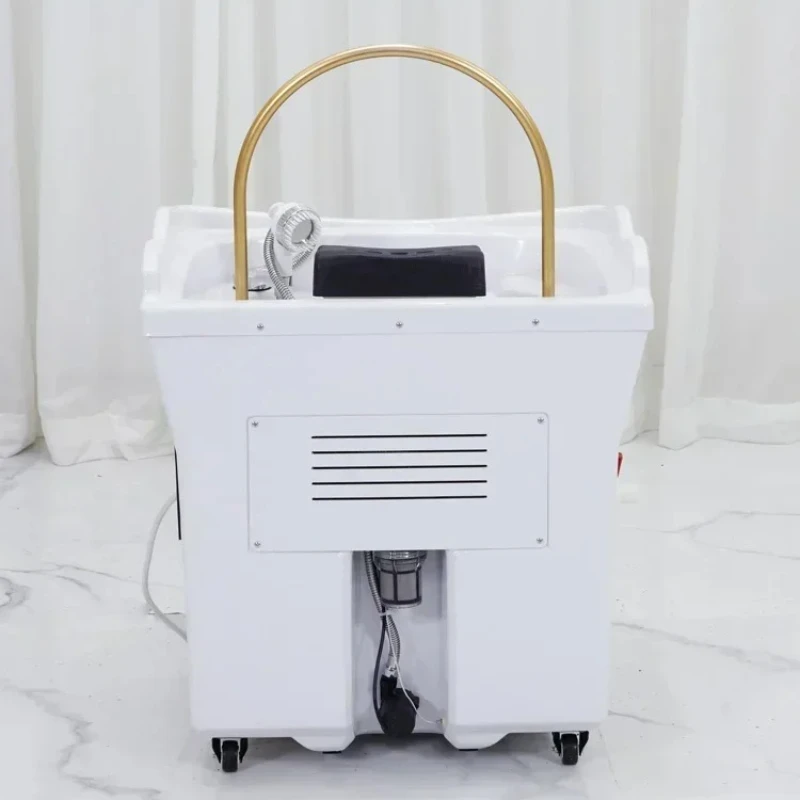 مساحة الرأس معدات صالون الشعر سرير شامبو متحرك كرسي الرأس مستلق الكبار المدمجة المياه أنيقة Cadeira أثاث الفندق