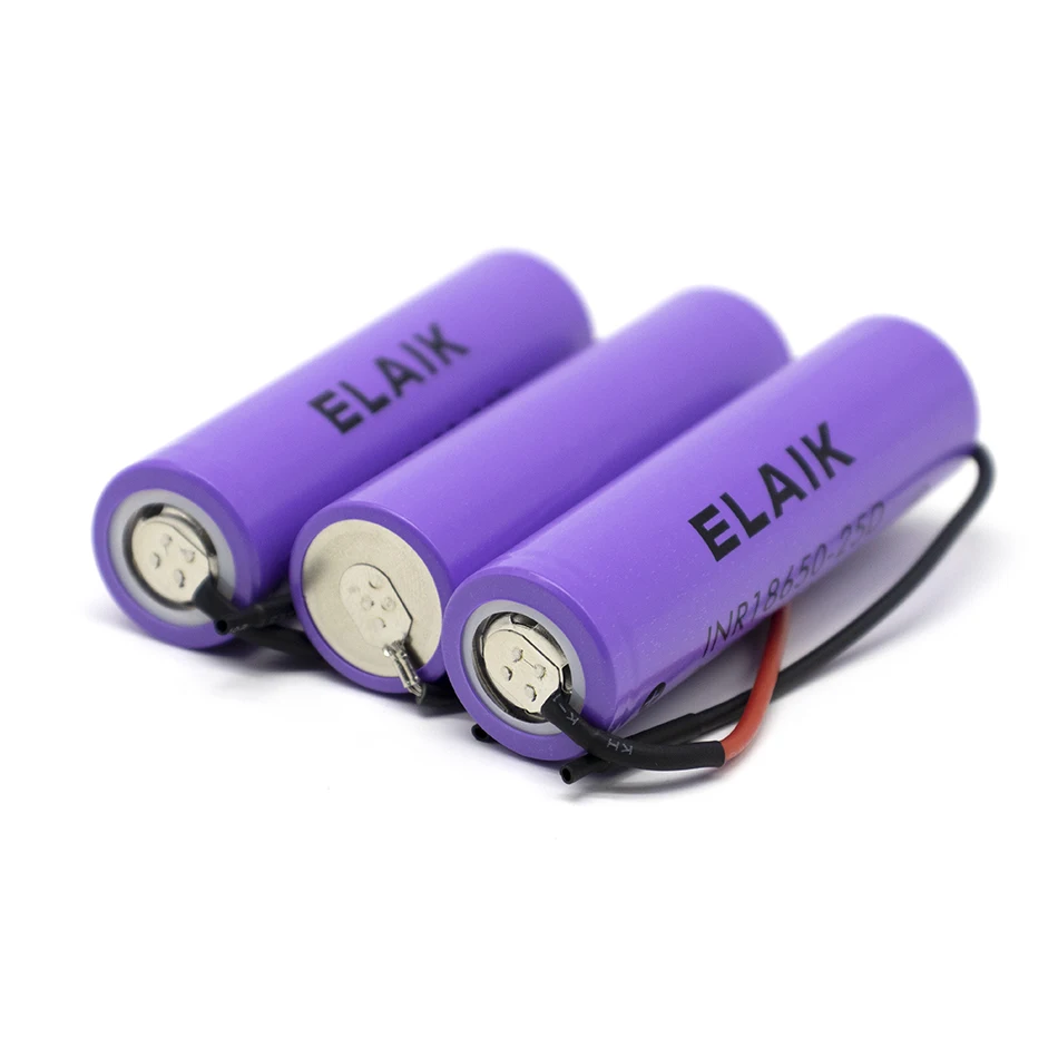 18650 3.7V 2500mAh rechargeable lithium battery high-quality battery cell suitable for power battery 25D - Wiring