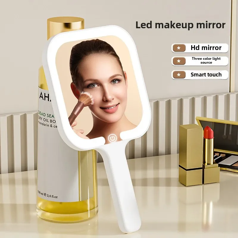 

LED Portable Handheld Makeup Mirror with Light Makeup Mirror Beauty Fill Mirror