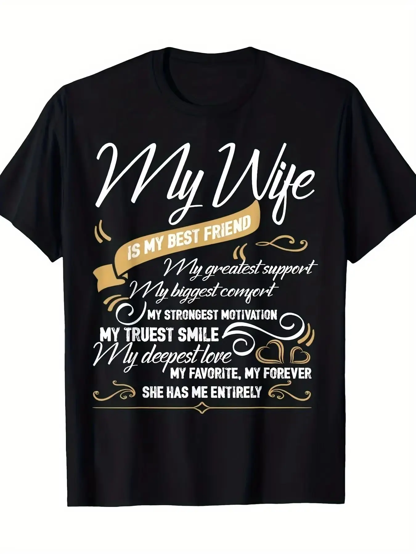 

Men's T-shirt Pure cotton I Love My Wife T-shirt Harajuku y2k casual O-neck short sleeve unisex