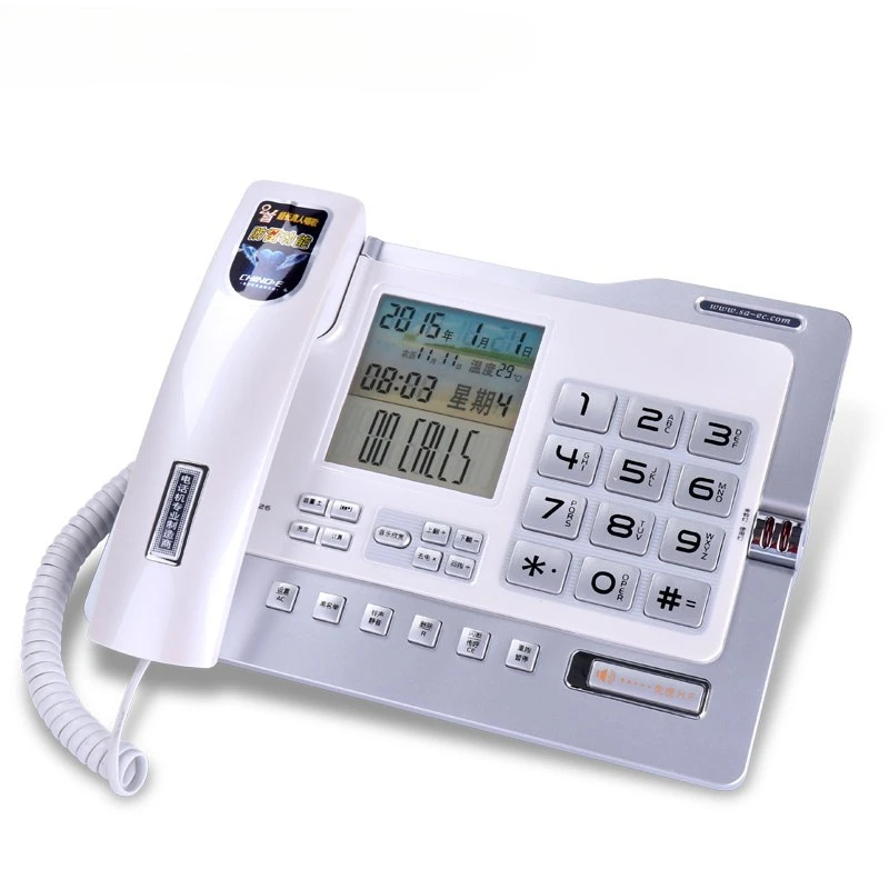 G026 Business Office Home Phone Black Fixed Landline Voice Number Blacklist Call Display Dual Interface No Disturb
