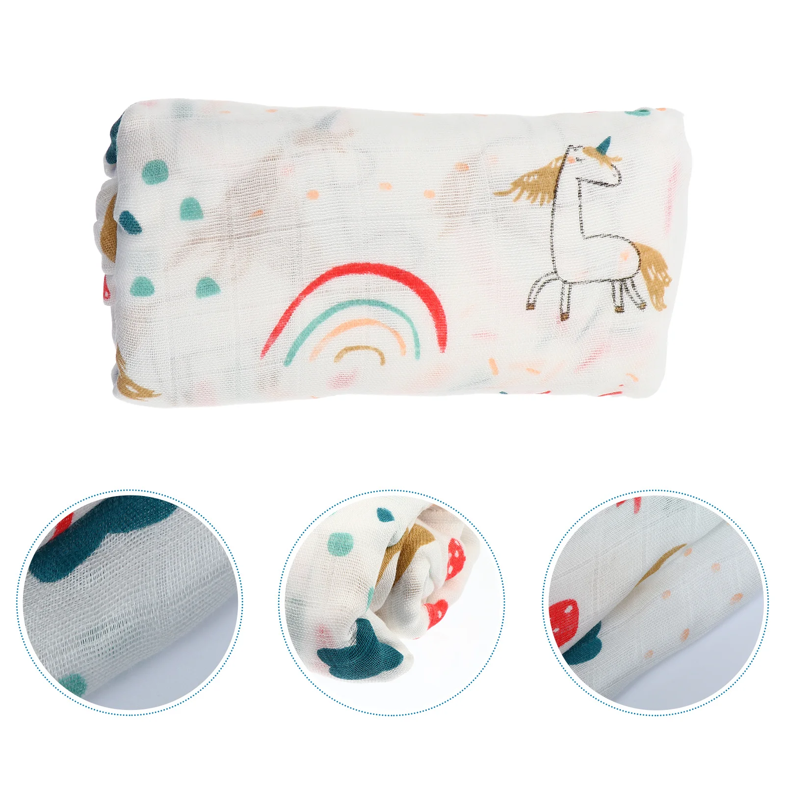 

1 шт., детское одеяло из бамбукового волокна, мягкое пеленальное полотенце с мультяшным принтом, дышащее детское банное полотенце, удобное средство для сна