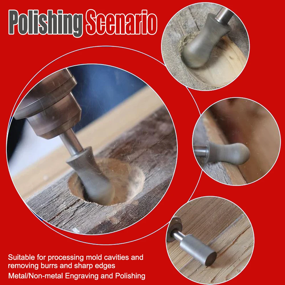 6-teiliges Hartmetall-Fräser-Set mit 6mm Schaft, Kohlenstoffstahl-Fräser-Set für Holzbearbeitung, Bohren und Metallgravur – Detail 5