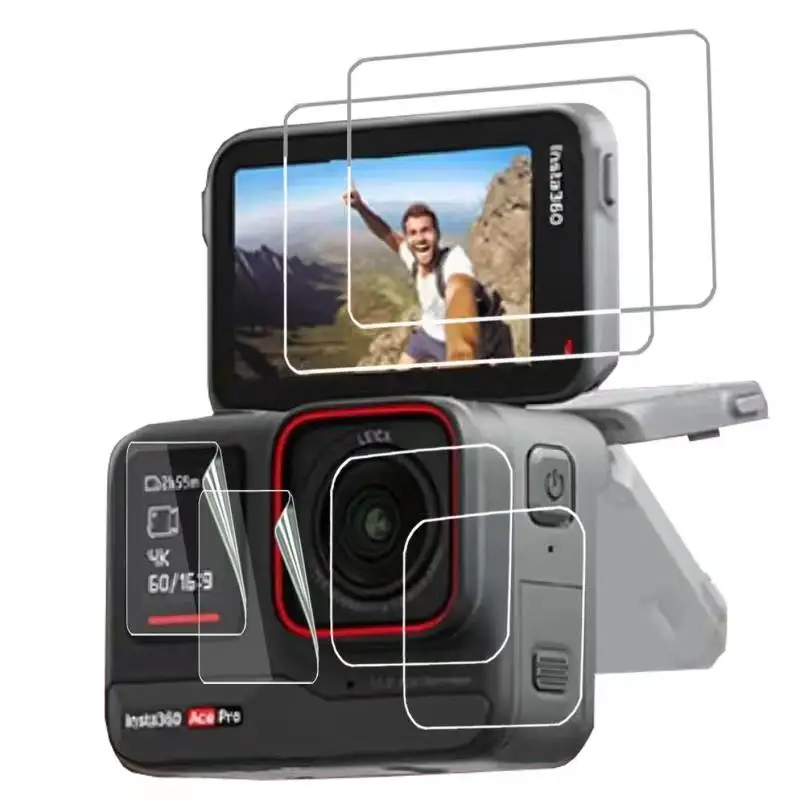 Película de vidrio templado para lente de cámara deportiva Insta360 Ace Pro, película protectora antiarañazos a prueba de polvo, juegos de accesorios