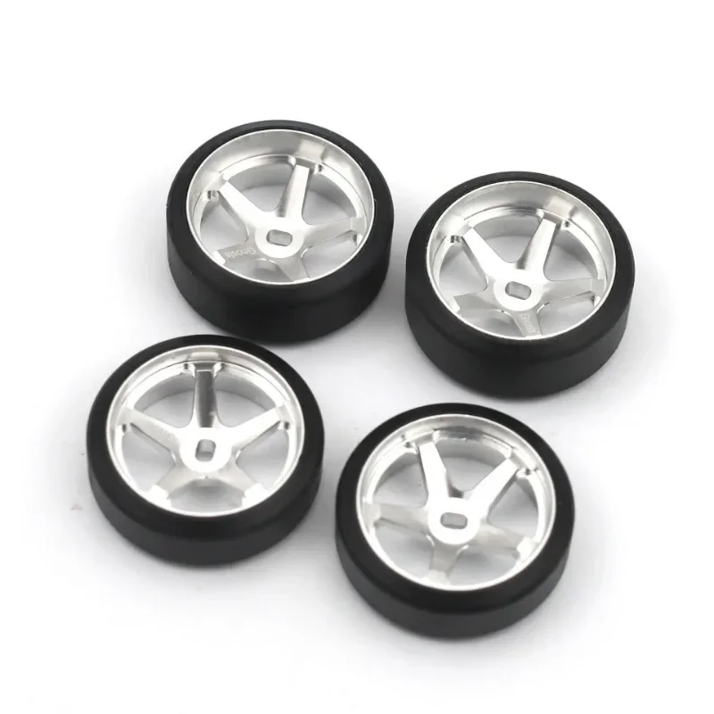 

2.5/5.5 Degrees Hard Plastic Drift Tires Metal Wheel Rim for Wltoys 284131 K969 K989 Kyosho Mini-Z 1/28 RC Car Upgrade Parts