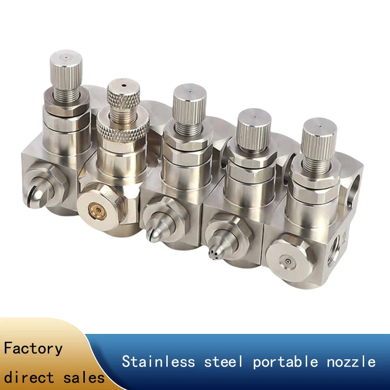 Industrial Air Water Mixing Atomizing Nozzle Anti-Drip Spray Nozzle for Humidification Dust Control Cooling Spraying System