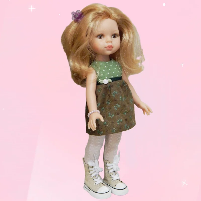 Tilda 6cm Canvas Sneakers For Dolls Paola Reina Minifee,Mini Toy Gym Shoes 1/4 Doll Sports Shoes Accessories for Dolls Toys