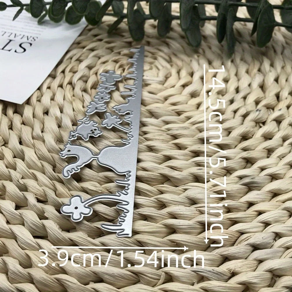 1 قطعة خلق الحرفية المعادن قطع يموت قطع يموت قالب زهرة العشب شرائط الدجاج الديكور قصاصات ورقية كرافت لكمة الإستنسل يموت