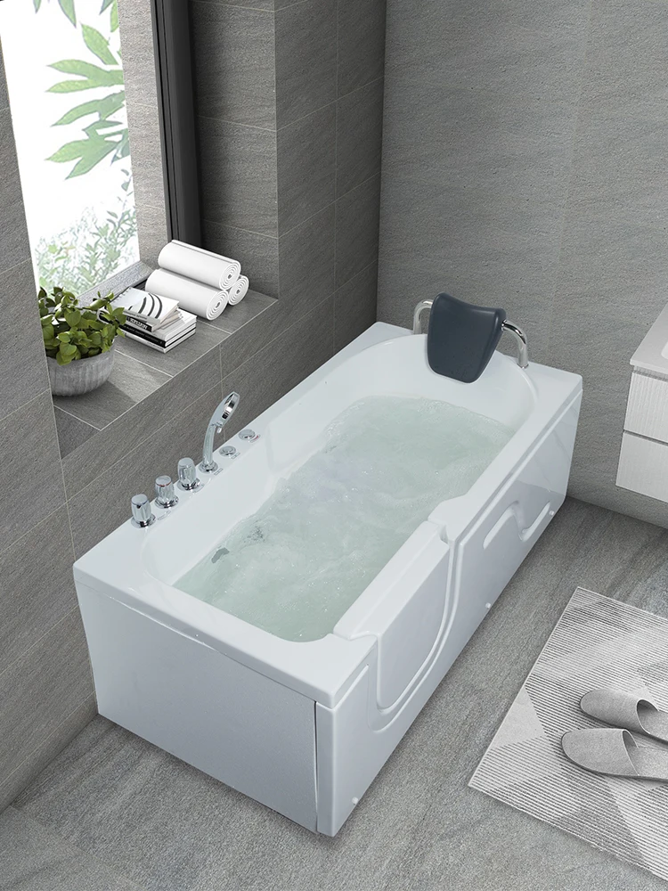 Elderly bathtub accessible side door household sitting deep bath walk-in small apartment