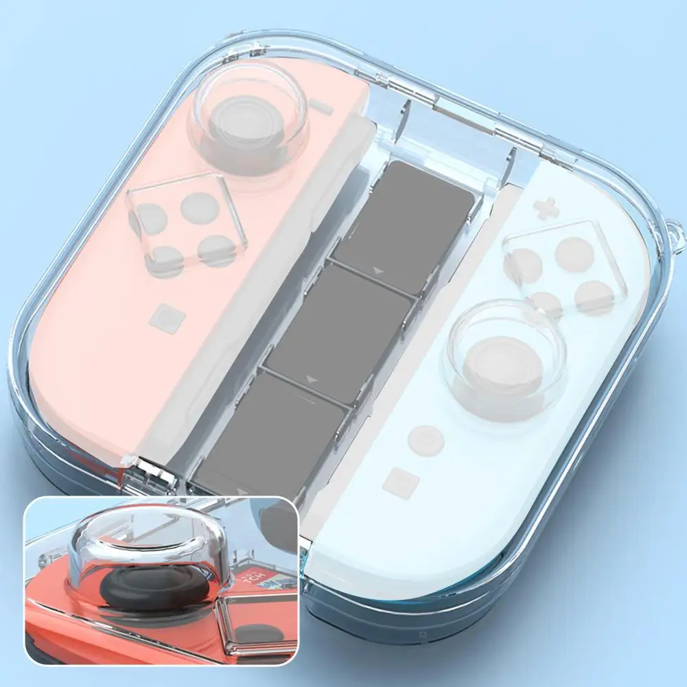 

Transparent Storage Case For Switch 2 Joycons Handle Dustproof Protective Case For Switch 2 With Game Cards Storage Box E2D7