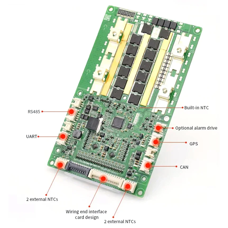 JBD Automatic Identify 8s-24s Smart BMS Protection Board LFP NMC 40A 60A 100A 150A 200A 36V 48V 60V 72V UART 485 Can APP NTC