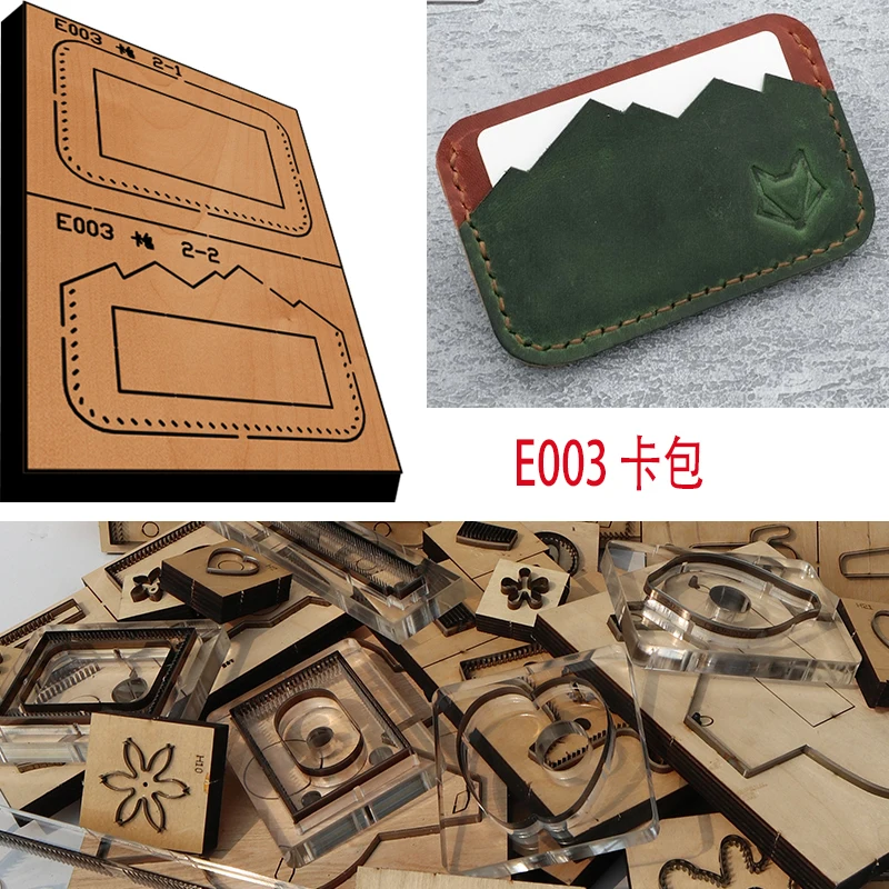 

Новый японский стальной лезвие, деревянный штамп, кошелек с лисой, кожаный дырокол, ручной инструмент, нож для резки, форма E003, кожаные инструменты