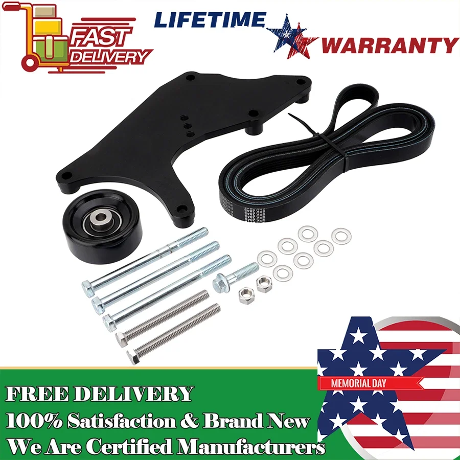 

Для 1999-2013 Chevy GM 4.8 5.3 6.0 6.2L V8 вихревой двигатель с двойным кронштейном генератора