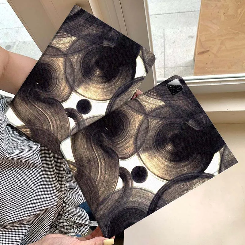 

Black Gold Sequin Pattern Gift Tablet Case For Xiaomi Redmi Mini Pad SE K 2 4 5 6 7 8 2023 2025 11 8.8 11.2 10.1 Pro