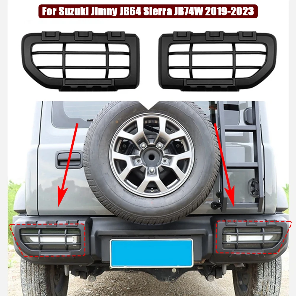 For Suzuki Jimny JB64 Sierra JB74W 2019-2023 2Pcs Car Rear Fog Light Cover Accessories Rear Taillight Protective Cover