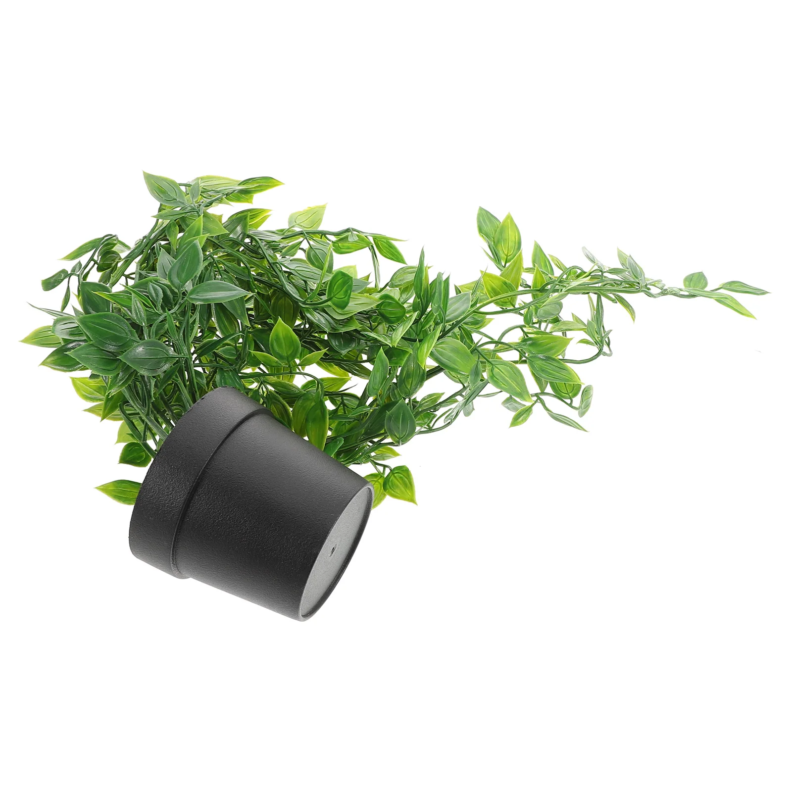 

2pcs Realistic Artificial Hanging Plants PVC Home Office Decor Faux Potted PlantPot Shelves Soft Greenery