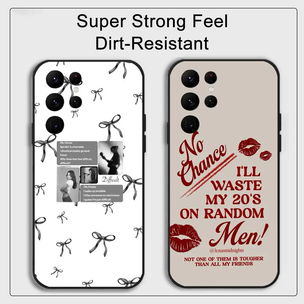 حافظة هاتف G-Gracie A-abrams Singer لهاتف سامسونج S Series s21 s22 s23 s24 s25 FE Plus كلاسيكية متعددة الاستخدامات غلاف ناعم أسود