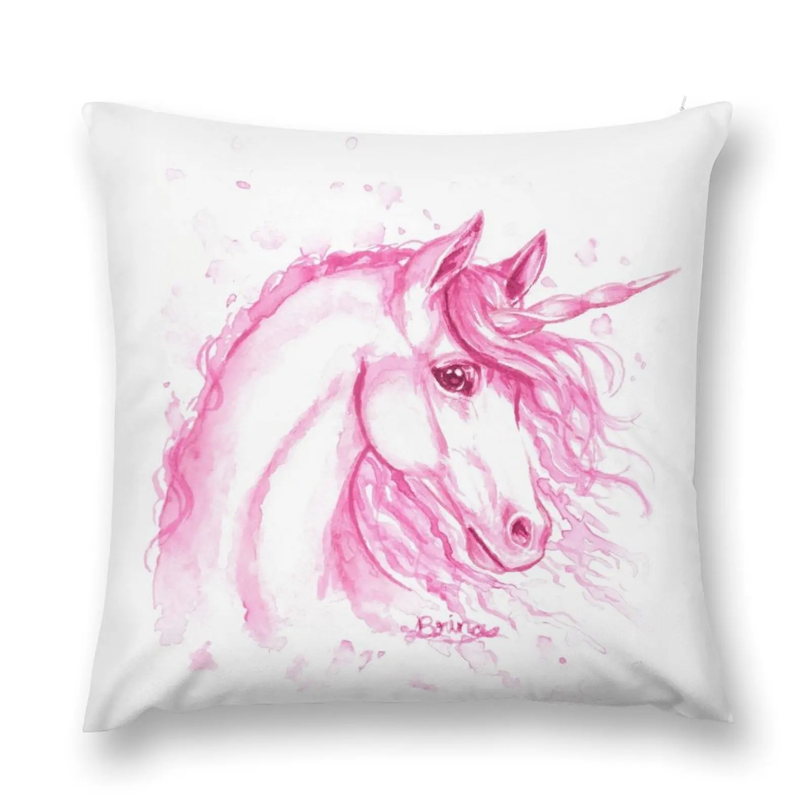 

Unicorn face in pink Throw Pillow Cushion Cover For Sofa christmas supplies Decorative Sofa Cushions pillow