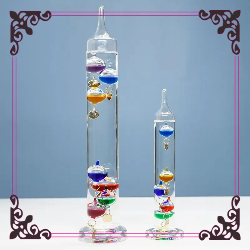 غاليليو ميزان الحرارة الملونة الكرة علقت غرفة نوم خزانة مشروبات غرفة المعيشة الفيزياء الديكور طالب عيد الميلاد