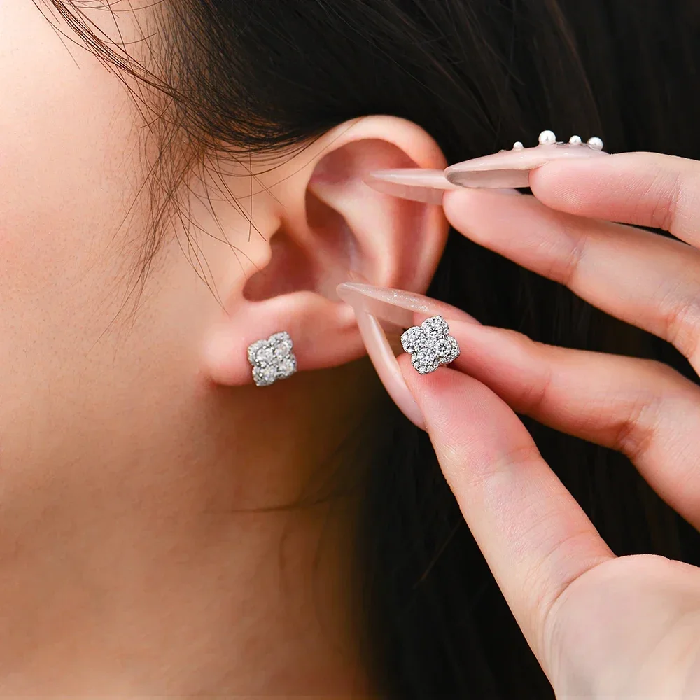 FCGJHW Moissanite Diamond Earrings D VVS1 For Women S925 Sterling Silver 18k Gold Plated Engagement Wedding Jewelry Gifts 2026
