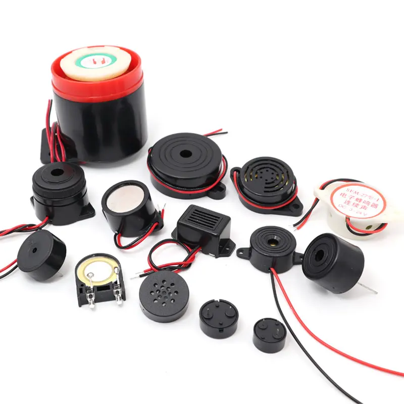 산업용 압전 버저 2910 - 3-24V 직류, 듀얼 모드(연속음/비음출력), 나사식 장착, -40℃~+85℃, 냉각 장비용