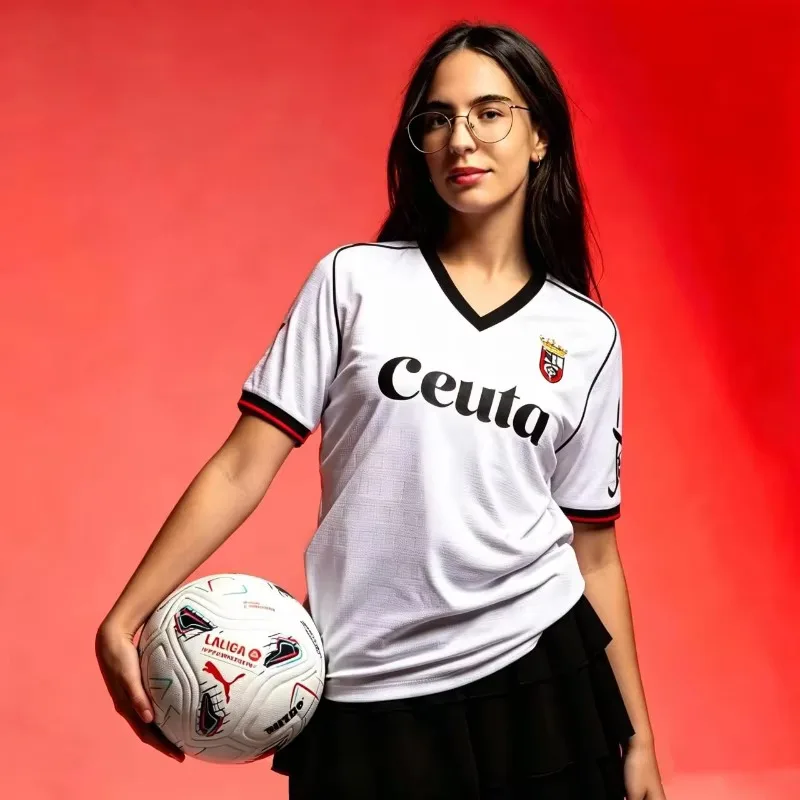 Camisetas de Fútbol para Hombre Verano 2026, Camiseta Deportiva de Ciclismo, Camiseta de Fútbol de Ceuta España 2026-27, Equipamiento Local y Visitante, Camiseta de Secado Rápido