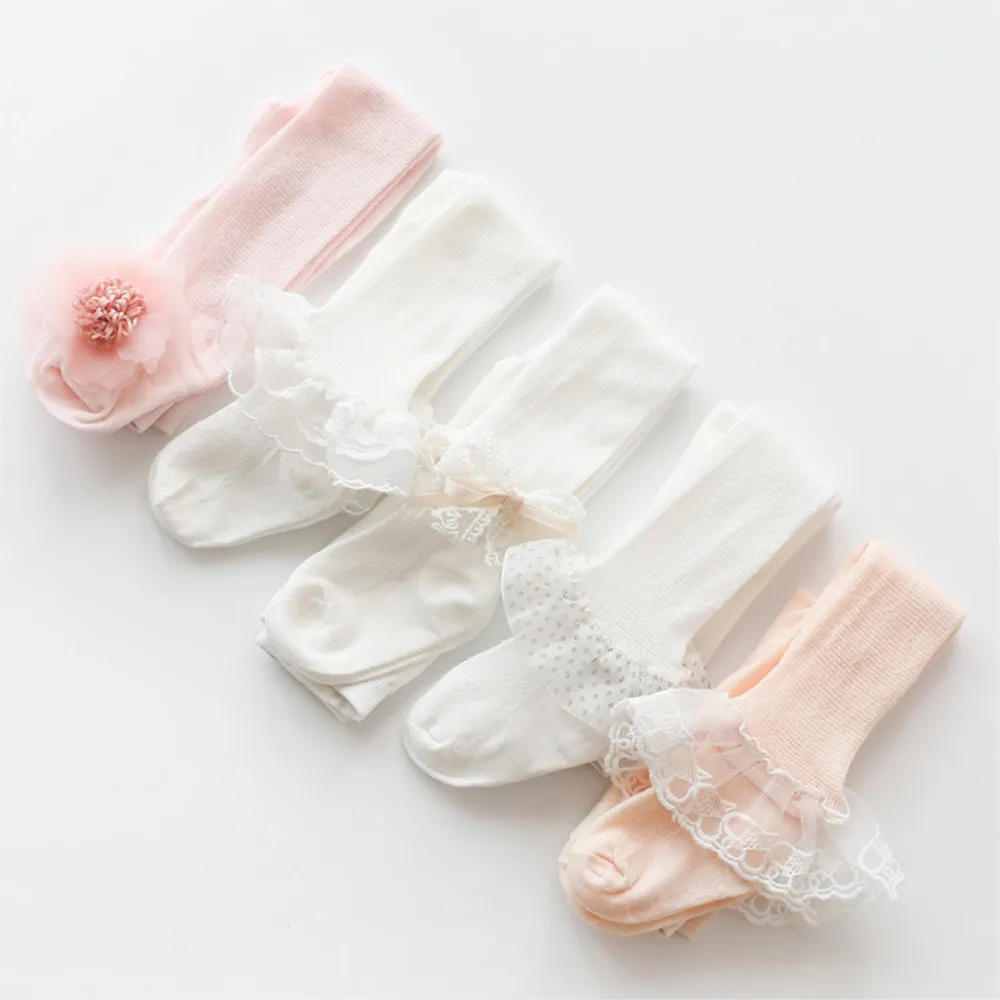 Baby Panty Baby Meisje Pasgeboren Kids Panty Kant Boog Bloem Kids Kousen Zomer Mesh Panty Peuter