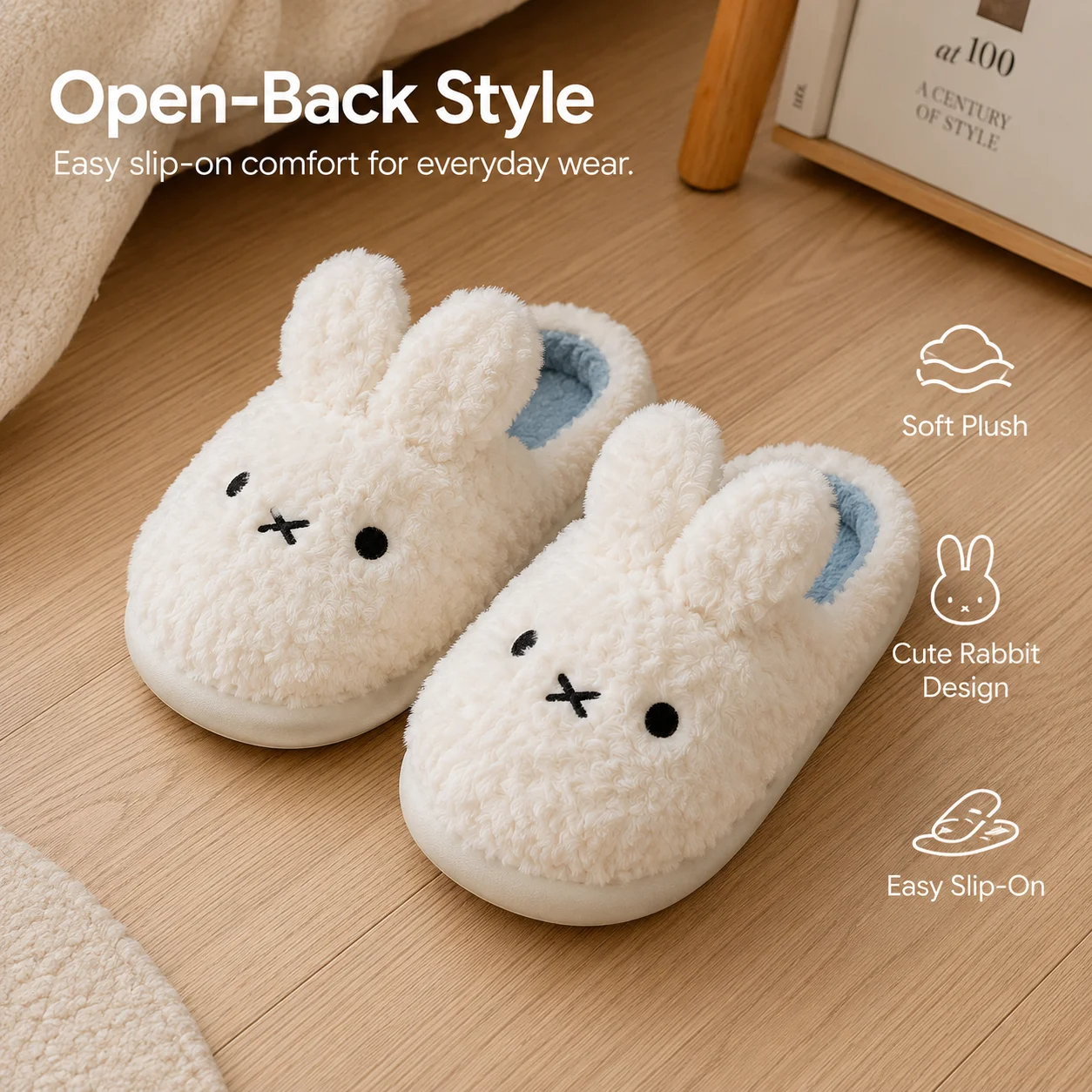 Sandal Rumah Bulu Kelinci Miff - Winter Clothing Cute ulasan dan harga
