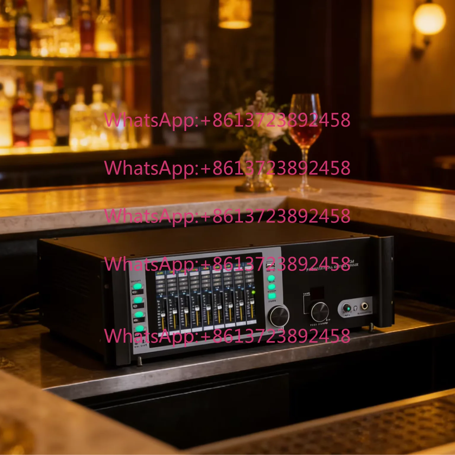 Rayco T24 Consola Digital Mixer 18/24-Channel with Built-in WiFi DSP 7-Inch Touchscreen 4 Stereo Outputs Aluminum