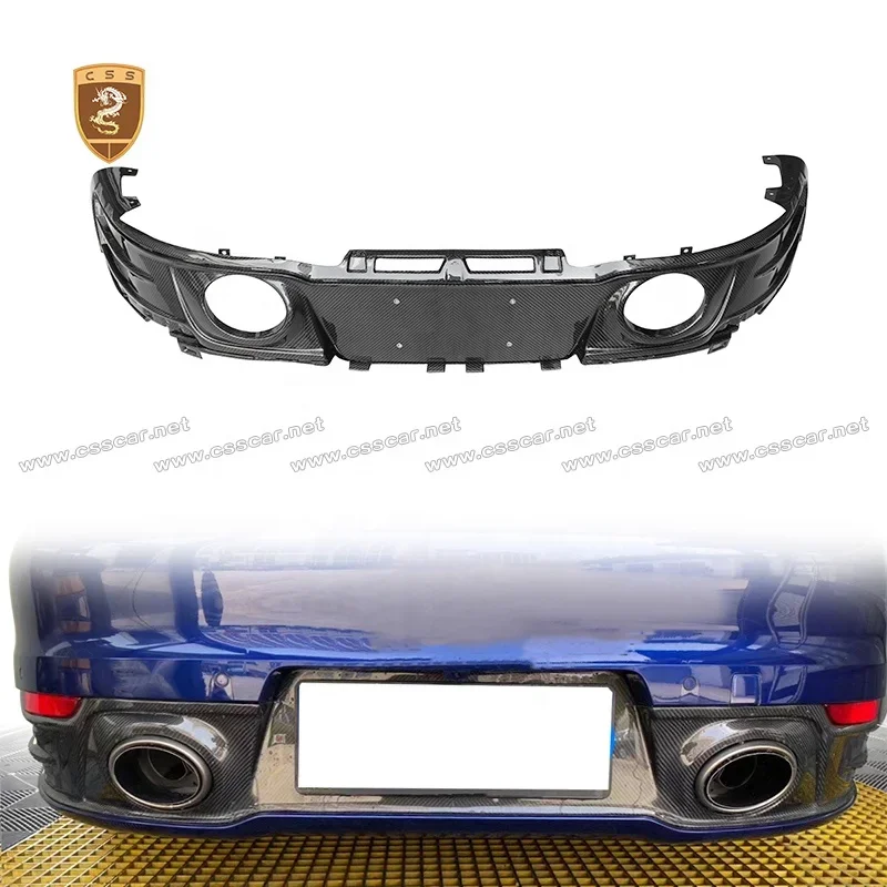 

3K Twill Carbon Fiber CF Rear Bumper Lip Diffuser For Porsche 911-992 Sport Style