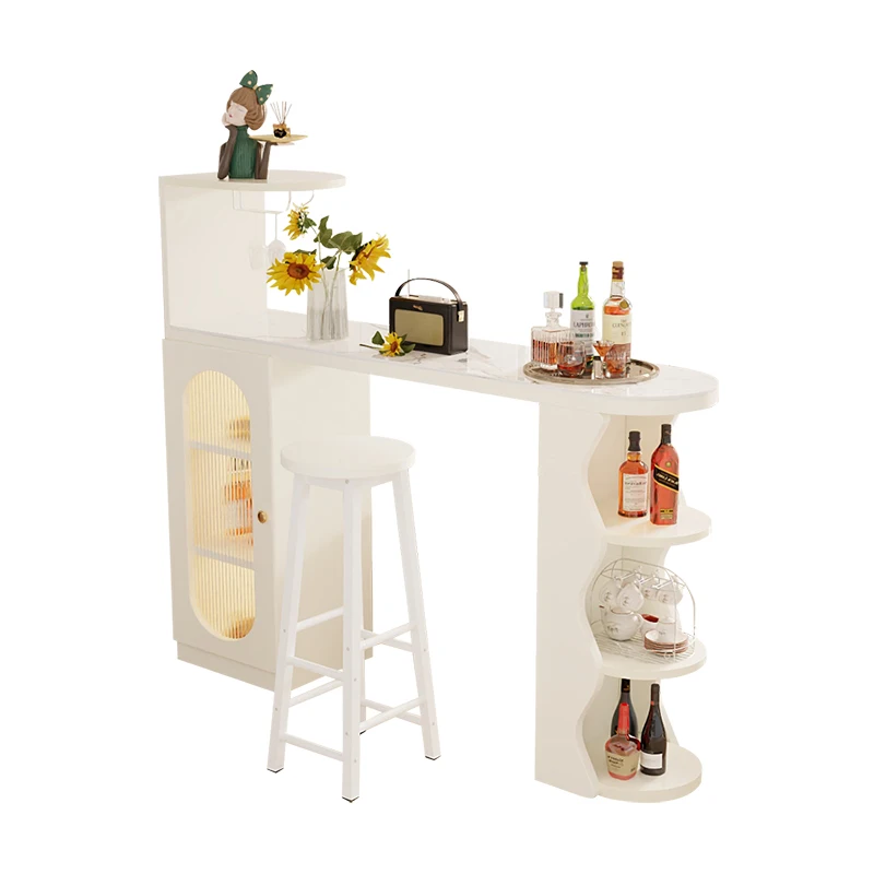 

Cream bar counter household living room solid wood partition small apartment wine cabinet dining side integrated cabinet Zhongda